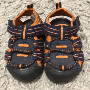 Size 5 boys blue & orange Sandals